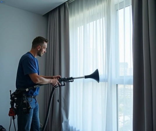 Professional curtain stain removal process equipment Matty Curtain Cleaning nambour