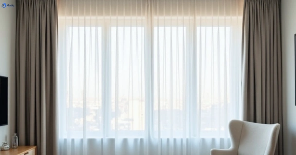 Freshly steam cleaned curtains in nambour QLD