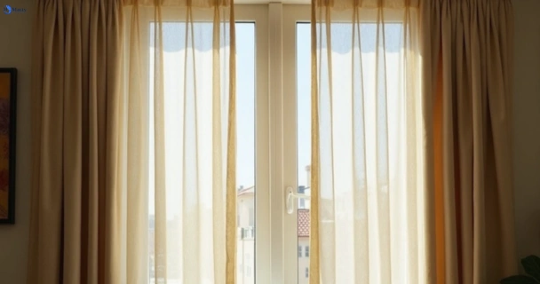 Dusty and dull curtains in nambour before steam cleaning